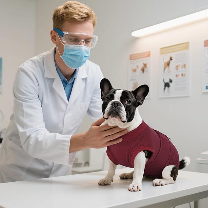 Kuoser Recovery Suit for Dogs Cats, Soft Dog Surgery Suit Female Male Spay | Professional Dog Onesie for Surgery, Substitute E-Collar & Cone, Prevent Licking Dog surgical suit Pet Neuter Suit