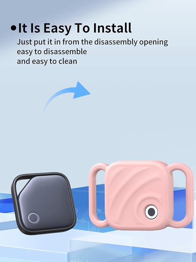 Silicone Case for UGREEN Tracker Tags, Pet Collar Cover, Pink. | 1 Pack Soft silicone cover protects tracker tags from scratches and drops while providing a secure fit for pet collars.