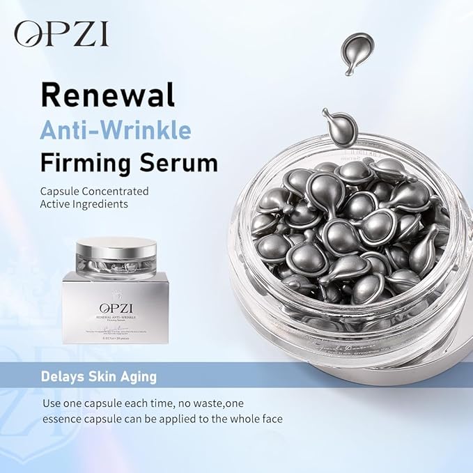 Retinol Renewal Anti-Wrinkle Firming Serum for Face, with Vitamin E and Collagen, Anti-Aging,Firming,Skin Smoothing for Women and Man, Travel Portable, (60 CT)