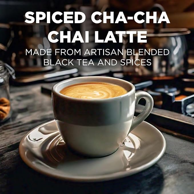 Maud's Spiced Chai Tea Latte, 36 ct, Single Serve Tea Pods - 100% Gourmet Blended Tea Leaves, Compatible with Keurig K Cups Maker