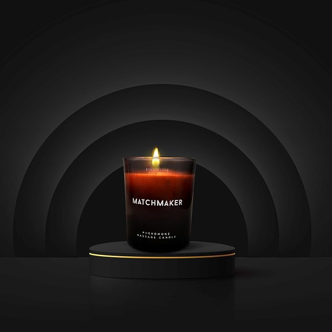 Eye of Love Matchmaker Black Diamond Pheromone Massage Oil Candle - Shea Butter Base to Attract Her - 5 fl oz / 150ml