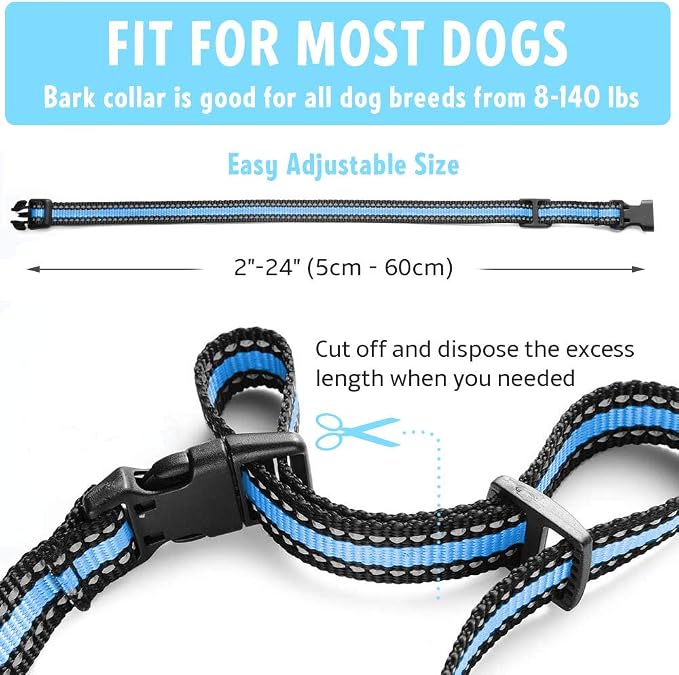 PetSpy No Shock Bark Collar for Dogs Barking Control Humane Waterproof Training Device w/2 Anti-Bark Dual Vibration & Beep for Small Medium Large Dog