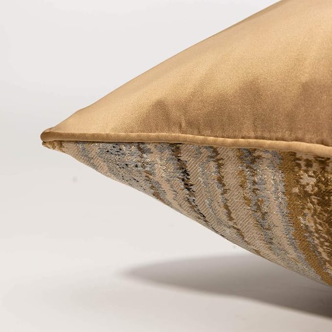 vctops Decorative Luxurious Throw Pillow Covers Square Cushion Cases Pillowcase for Bed Sofa Couch Chair Car Home Decor (Gold, 18"x18")