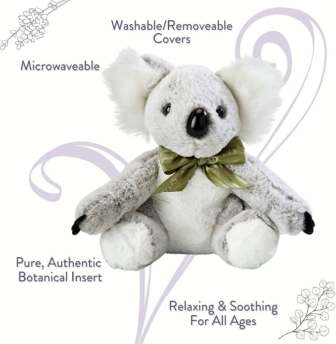Sonoma Lavender Plush Microwaveable Aromatherapy Pillow, Eucalyptus Scented with Removable Washable Cover, Kalee the Koala