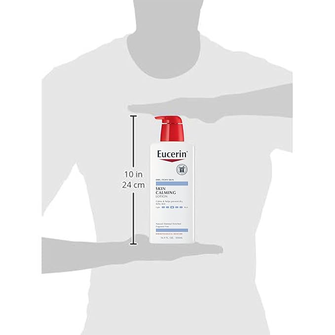 Eucerin Skin Calming Body Lotion, Natural Oatmeal Enriched Body Lotion for Dry, Itchy Skin, 16.9 fl. oz. Bottle