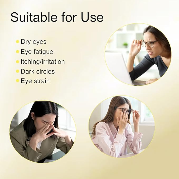 5 Packs Steam Eye Masks For Dry Eyes, Eye Heating Pad Warm Compress For Eyes Stress Relief, Disposable Heated Eye Mask Travel Essentials, Spa Relaxing Self Care Gifts For Women (Large, Chamomile)