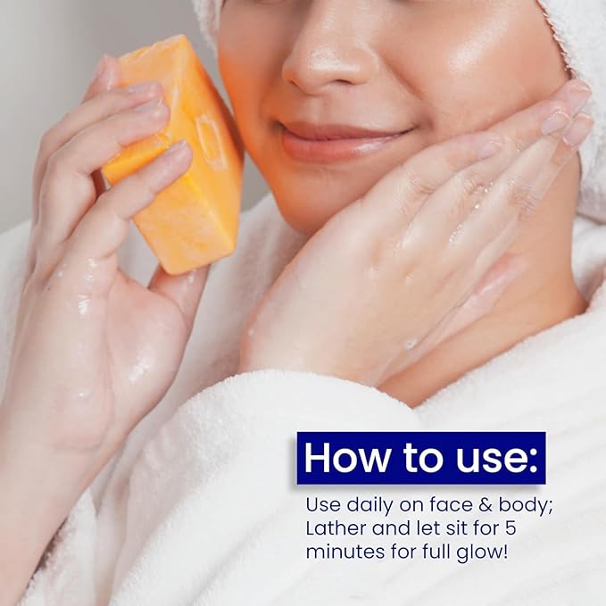 Relumins Triple Glow Bar Soap – Professional Spa Formula – Deep-Cleansing Plant-Based Skincare Bar with Gentle Exfoliation and Skin-Smoothing Benefits – Rich Lather for Daily Use – 135g x 3 Bars