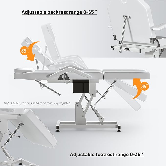 Electric Spa Beds for Esthetician Height Adjustment Professional Tattoo Chair for Client Electric Facial Chairs for Esthetician Bed