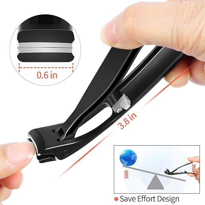 Stocking Stuffers Gifts for Men Adults Seniors, Nail Clippers with Catcher, Christmas Gifts for Men Dad Boyfriend Teens Him, Heavy Duty Clipper for Mens Women Seniors