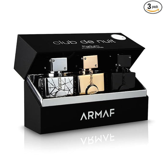 Armaf Club De Nuit for Man 3-Piece Set, (1.0 Ounce Eau De Toilette Intense Man + 1.0 Ounce Eau de Parfum Sillage + 1.0 Ounce Eau de Parfum Milestone)