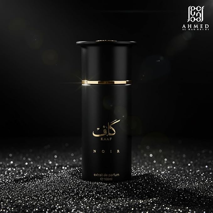 Ahmed Al Maghribi Kaaf Noir Extrait De Parfum 3.4 Oz – Luxury Unisex Long Lasting Perfume for Men & Women | Citrus Woody Aromatic Fragrance with Vetiver, Lavender, Musk | Premium Arabic Perfume