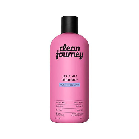 cleanjourney Moisturizing Body Wash, Niacinamide & Glycerin, Hydrating Shower Gel, EWG Verified, Vegan, Let's Get Cococlose, 16 Fl Oz