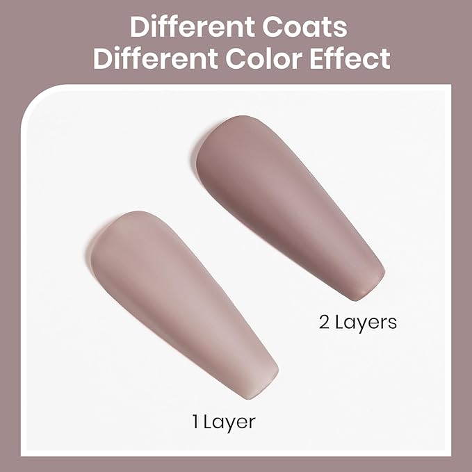 Matte Nail Polish Quick Dry Brown Nail Polish Non Gel, Fast Drying Fingernail Polishes Air Drying Lacquer, Fall Finger, Manicure, Chip Resistant, Vegan, Fast Drying, Streak, Long Lasting
