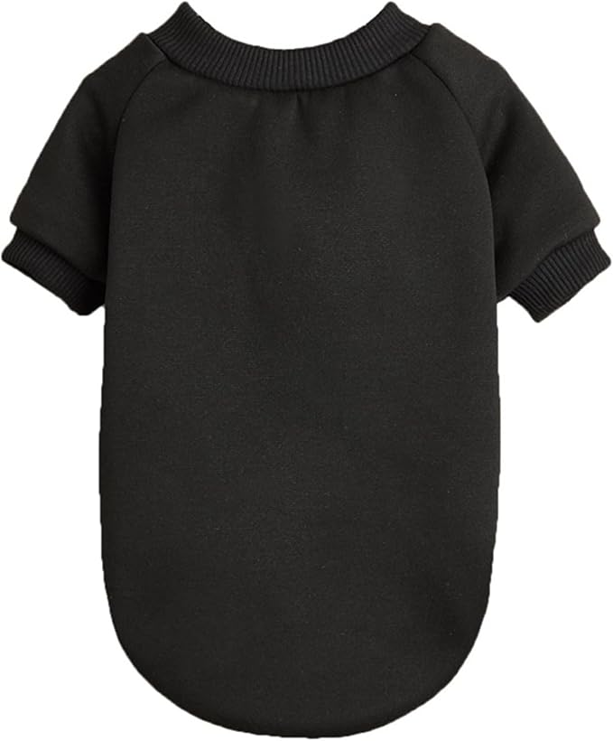 Soft Puppy Sweater for Small Dogs Winter Knit Pullover, Black XS | Elastic Cuffs Pet Clothes, Holiday Party Matching, Fall Winter Daily Outfit, Soft Breathable Machine Washable Sweatshirt