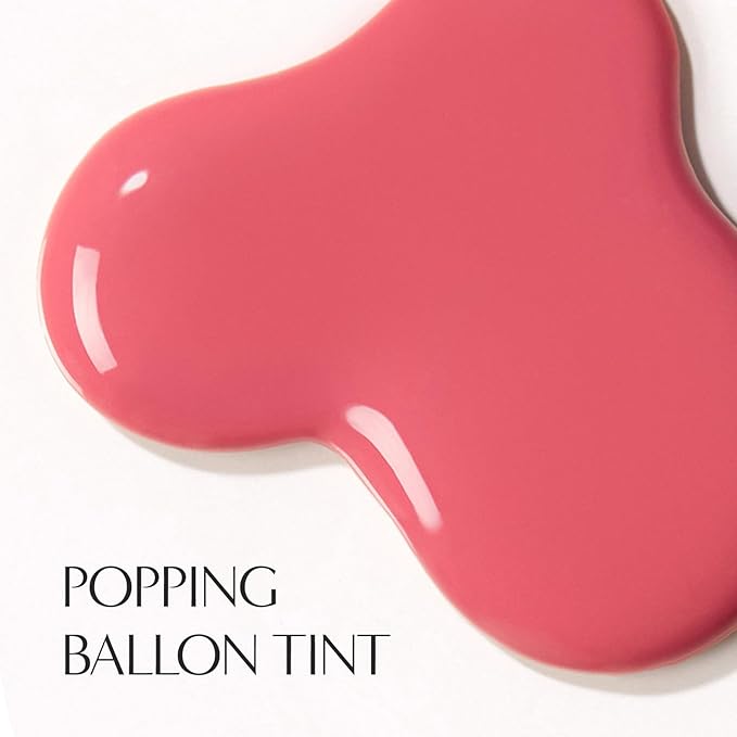 Laka Popping Balloon Lip Stain, 4.5g/0.15oz, Glossy Plumping Lip Tint, Moisturizing, Non-Sticky Texture for All-Day Hydration, Vegan, K-Beauty (#993 Harsh)