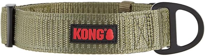 KONG Max HD Ultra Durable Neoprene Padded Dog Collar (Small, Green)