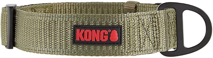 KONG Max HD Ultra Durable Neoprene Padded Dog Collar (Large, Green)