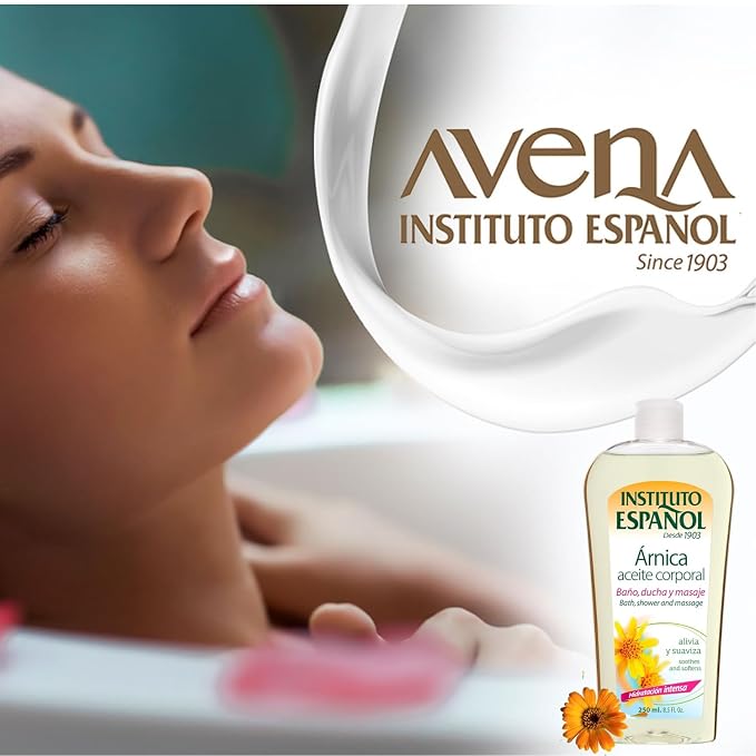 Instituto Espaol Arnica Oil, Body Oil for Intensive Nourishment, Fresh Fragrance, 8.5 Fl Oz, Bottle