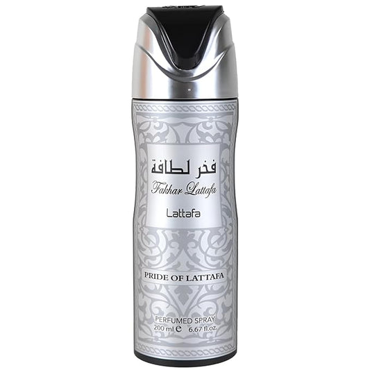 Lattafa Fakhar for Men - Fresh, Marine, Woody, Earthy - Perfumed Deodorant Spray, 6.67 Ounce / 200 ml