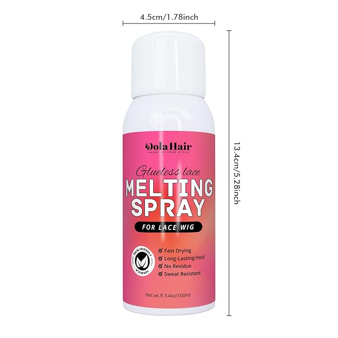 Dolahair Lace Glue Kit - Complete Set with Lace Tint Mousse, Wig Installation & Melting Spray(Medium Brown)