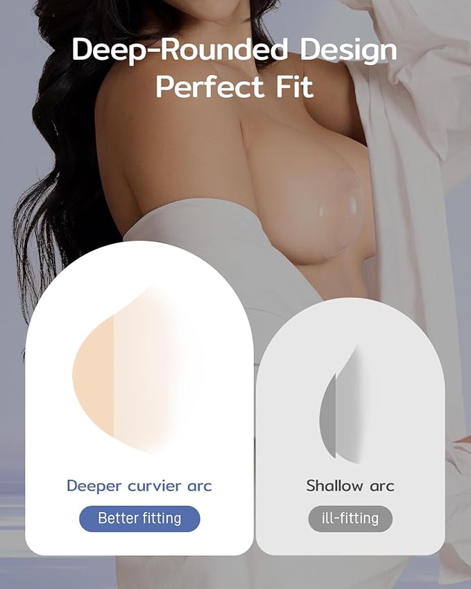 Niidor Transparent Nipple Covers For Women Seamless Silicone Pasties Nipple Covers Reusable 2025 Upgraded Breast Petals