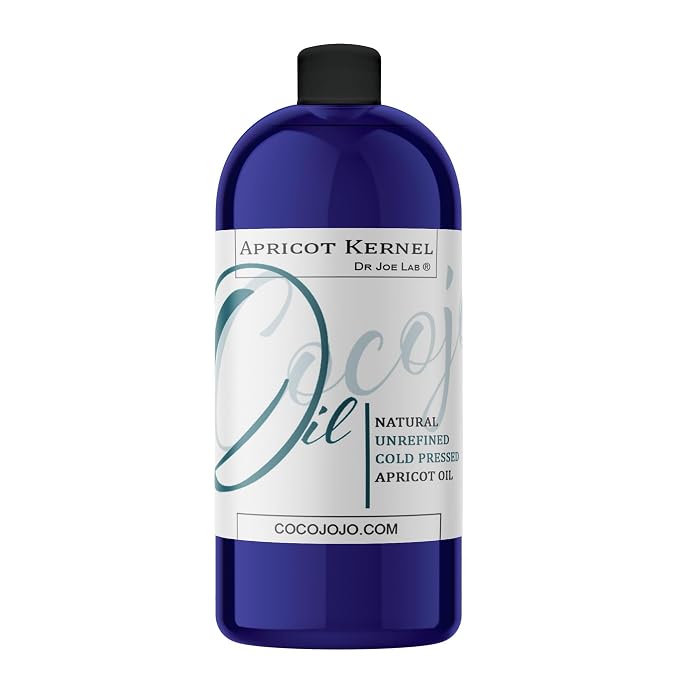 Apricot Kernel Oil - Pure Natural Unrefined Cold Pressed Vegan Non GMO Natural Skin Moisturizing for Hair Skin Face- Raw Bitter Scent - Packaging May Vary (32 oz)