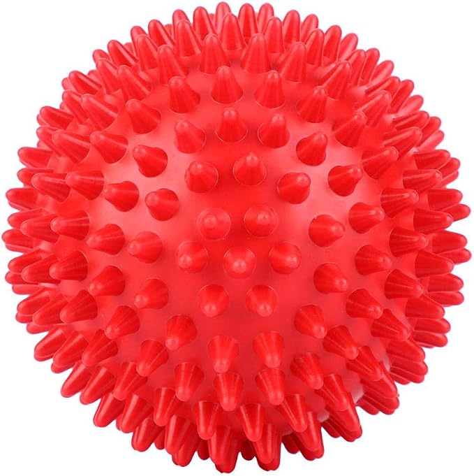 Germerse Massage Ball Spiky Massage Roller Ball for Trigger Point Therapy, Muscle Knot Remover(S-Red) for Yoga Supplies