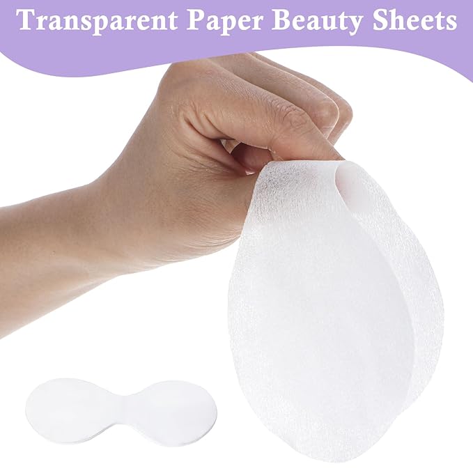 100Pack Disposable Eye Mask, Cotton Disposable Eye Mask, White Cotton Pads for Facial Treatments, Travel and Relaxation