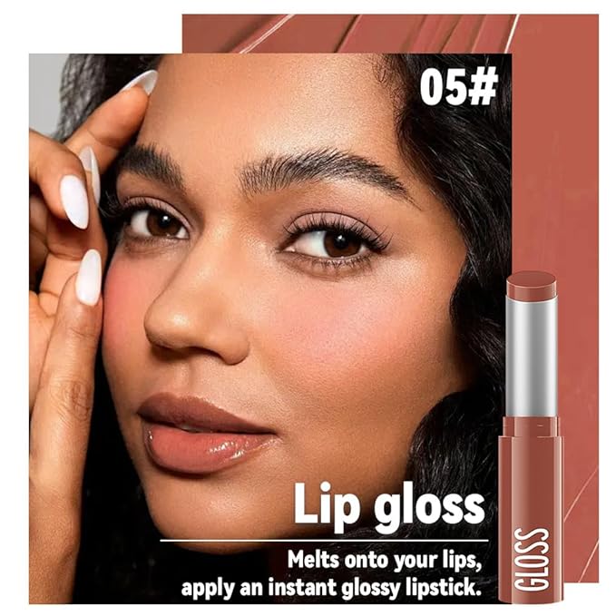 2Pcs Pink&Brown Honey Tinted Lip Stain Lip Balm Lip Gloss Lipstick, Sheer Hydrating Lip Stains Tint, Moisturizing Lip Color for All Skin Tones, Nourishing Lip Balm with a Hint of Natural Black Cherry