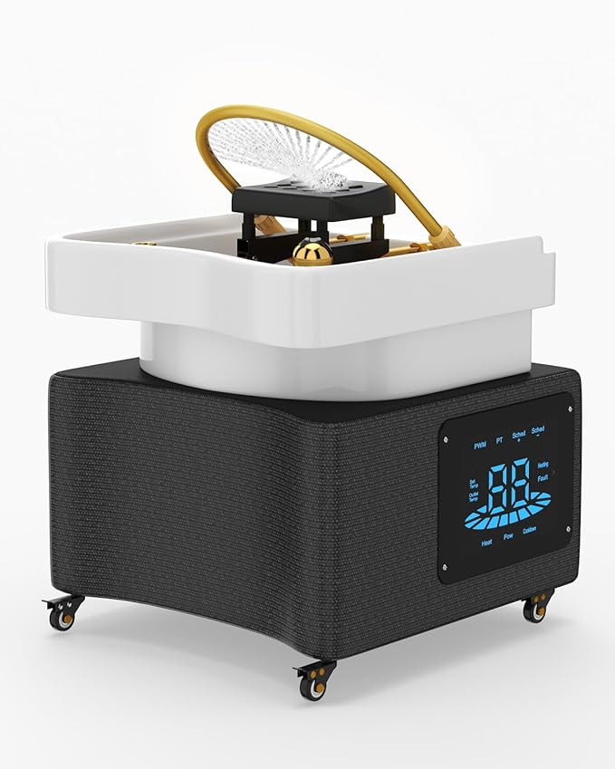Artist Hand Head Spa Equipment, Waterfall Head Spa System, Shampoo Bowl, Constant Temperature System, Shower Pressure Adjustment for Beauty Salon Spa