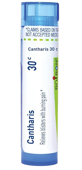 Boiron Cantharis 30C Homeopathic Medicine for Blisters with Burning Pain - 80 Pellets