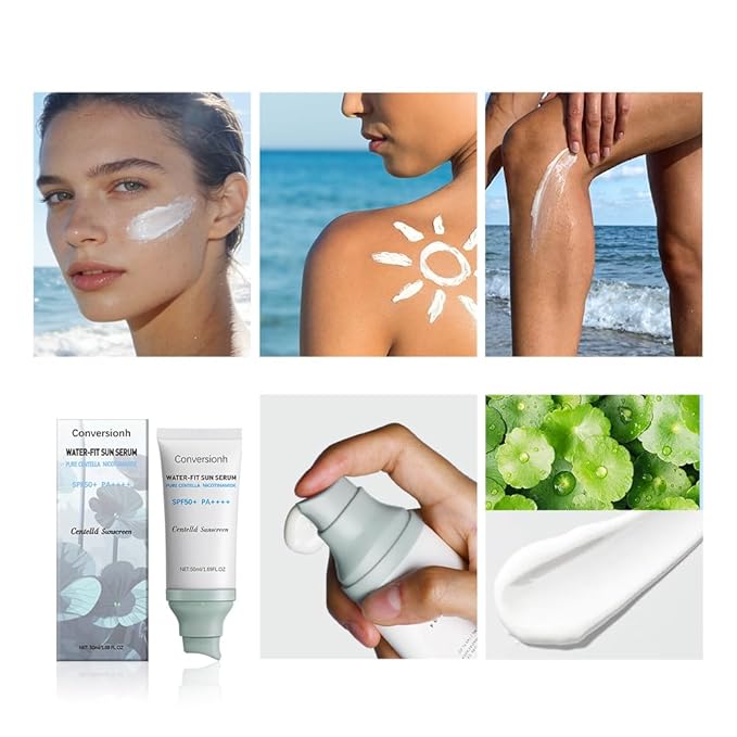 Centella Sunscreen,Lightweight Hydrating SPF50 Centella Sunscreen for All Skin Type and UV Defense. (1Pcs)