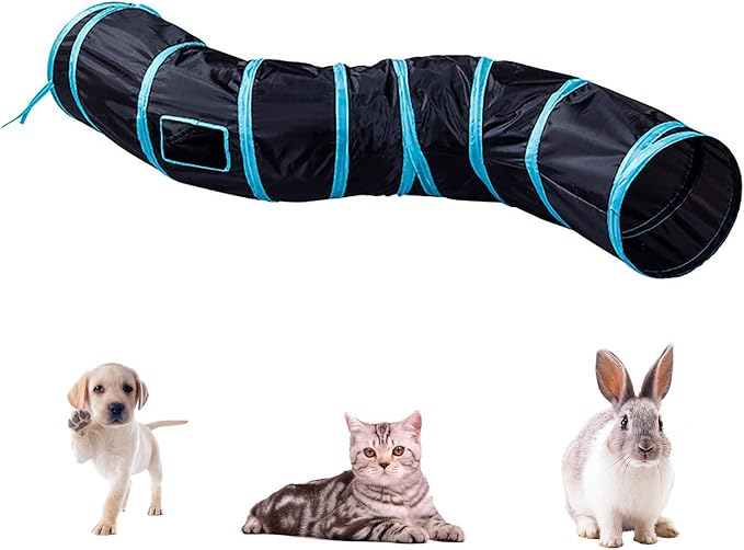 iCAGY Cat Tunnel Toys for Indoor Cats Kittens Rabbits, Pet Toy Play Tunnels