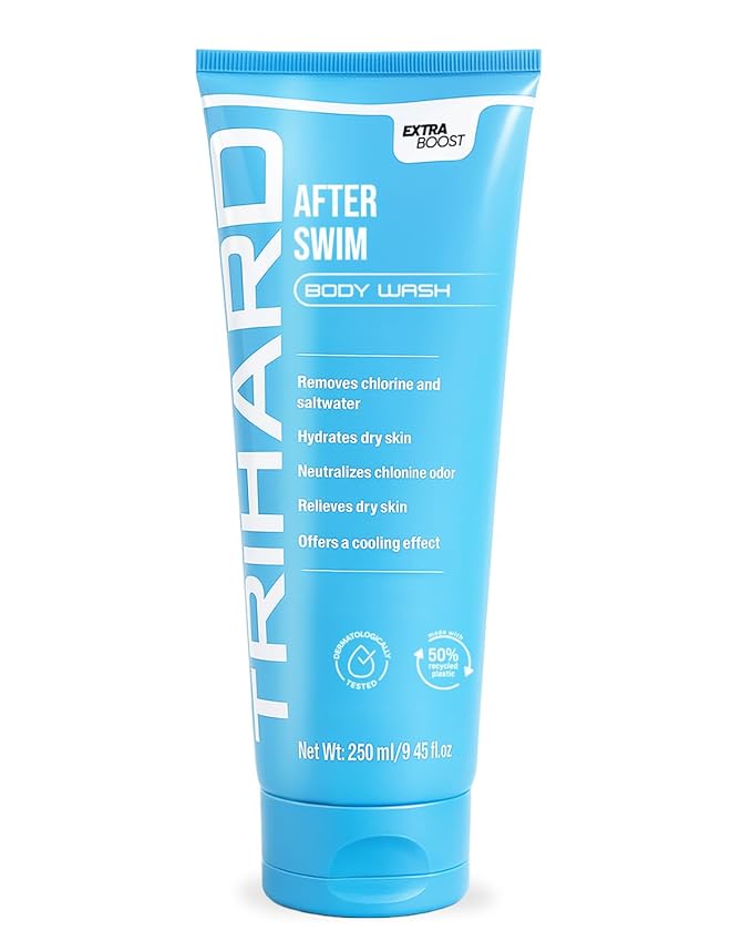 TRIHARD Chlorine Removal Body Wash, Protects and Hydrates Sensitive Skin from Pool and Ocean, Pool Essentials for Post Swim Chlorine Skin Protection