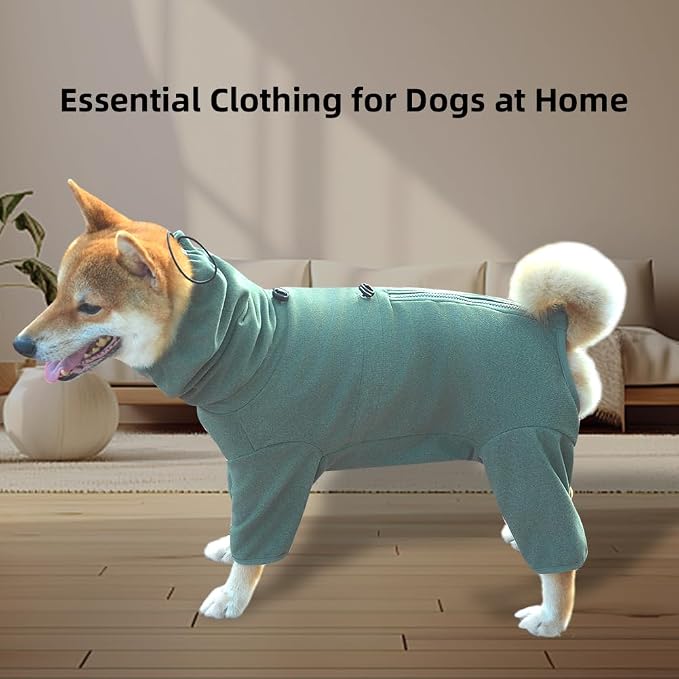 Dog Pajamas for Large Dogs,Extra Large Stretch, Suitable for Adult, Medium-Sized Dogs, Large Pet Jumpsuit Four-Legged Dog Clothes, Pet Clothing. (Green Color, 2XL)