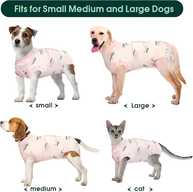 Kuoser Recovery Suit for Dogs Cats, Soft Dog Surgery Suit Female Male Spay | Professional Dog Onesie for Surgery, Substitute E-Collar & Cone, Prevent Licking Dog surgical suit Pet Neuter Suit