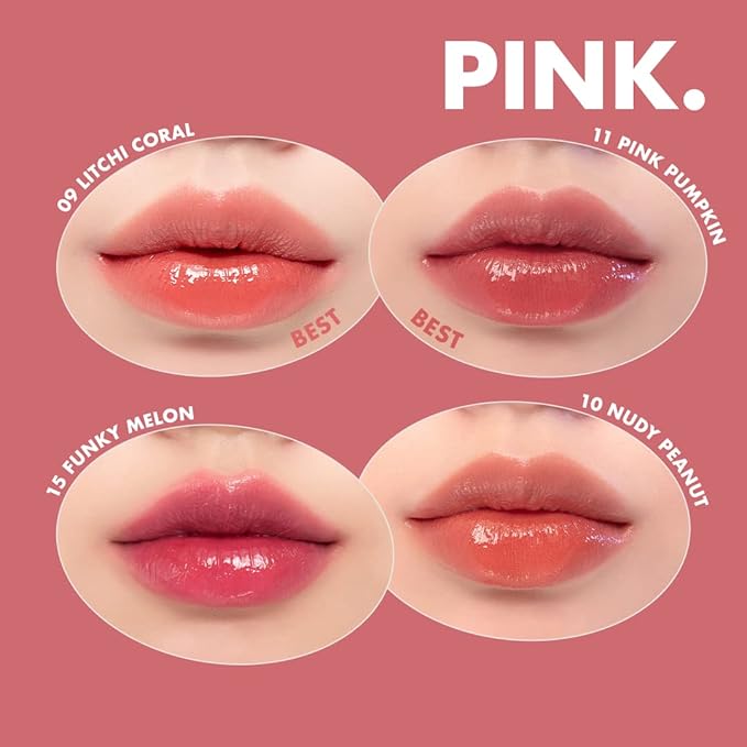rom&nd Juicy Lasting Tint #12 Cherry Bomb - K-Beauty Vibrant Red Lip Stain for Pure, Glossy, Long-Lasting Hydration & Effortless Natural Radiance