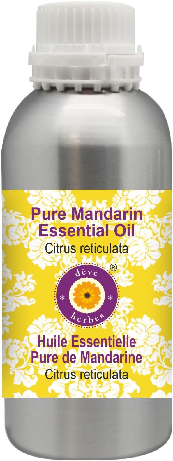 dève herbes Pure Mandarin Essential Oil (Citrus reticulata) Steam Distilled 300ml (10 oz)