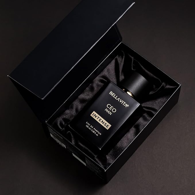 Bellavita Luxury CEO MAN INTENSE Eau de Parfum | 100 ml (3.4 fl.oz.) | Perfume for Men | Aromatic, Lavender, Carnation, and Musk Notes | Long Lasting Men's Fragrance