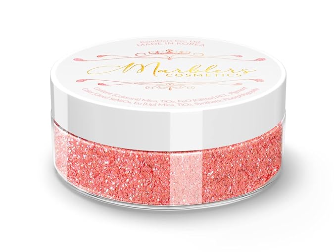 MARBLERS Chunky Natural Mica Powder [Love Potion Pearl] 0.11oz (3g) | Highly Pigmented | Non-Toxic, Vegan, Cruelty-Free | Eyeshadow, Body Butter, Nail Polish, Nail Art | Party, Body, Face Makeup