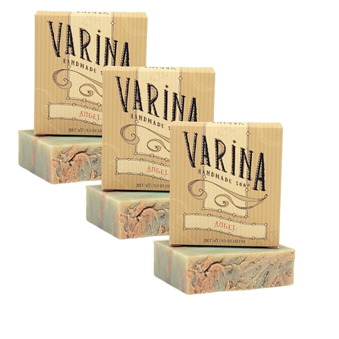 Natural Angel Bar Soap - Gentle Cleansing for Sensitive Skin, Floral - 3 Pack