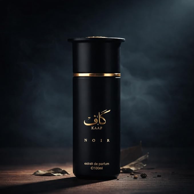 Ahmed Al Maghribi Kaaf Noir Extrait De Parfum 3.4 Oz – Luxury Unisex Long Lasting Perfume for Men & Women | Citrus Woody Aromatic Fragrance with Vetiver, Lavender, Musk | Premium Arabic Perfume