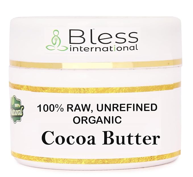 Organic Raw Cocoa Butter 100% Pure,Natural & Unrefined| Skin Moisturizer For Face, Body & Hair| 8 OZ/230 GM Ivory / White Grade A | DIY Creams, Balms, Lotions, Soaps| Softens Dry & Tough Skin
