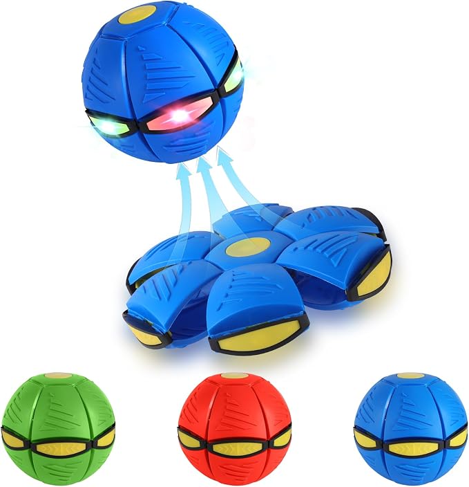 Magic Bouncing Ball 6-Light Transformable Pop up Ball, Interactive Bouncy Toy for Kids Dogs Pets