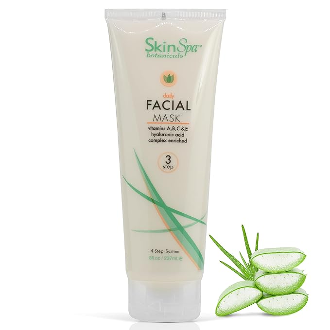 Clay Face Mask, Skin Care Instant Detox Mud Mask, 8 Oz - Daily Deep Facial Cleansing, Detoxifies, Brightens, and Cleans Blackheads and Clogged Pores