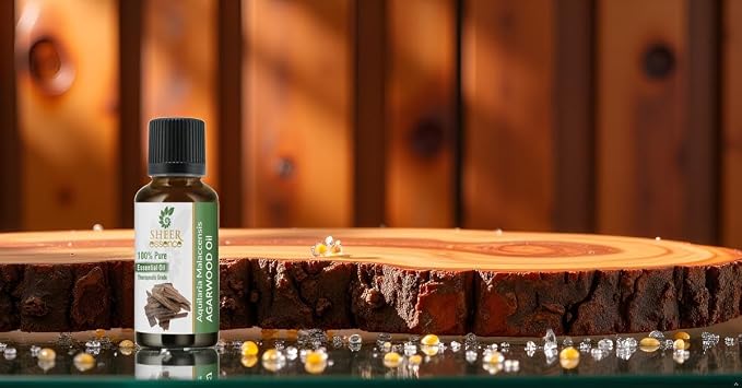Agarwood (Oud) Oil (Aquilaria Malaccensis) 100% Natural Undiluted Frangrance Therapeutic Grade Essential Oil for Aromatherapy 0.16 fl. oz