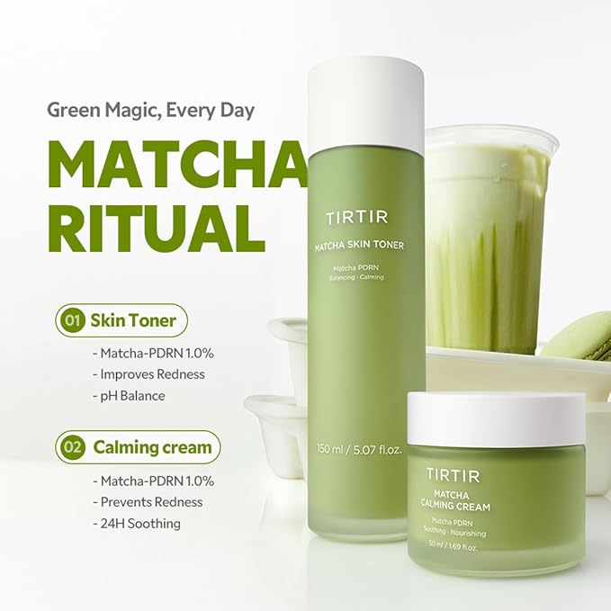 TIRTIR Matcha PDRN Calming Cream 1.69 Fl Oz | 24H Hydrating Korean Cruelty Free Moisturizer Daily Skin Care for Sensitive to All Skin