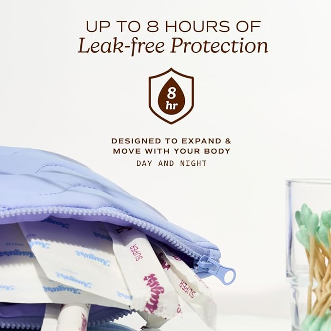 August Organic Cotton Tampons, 96 Light Tampons Made with Organic Cotton, Long Applicators, Non-Toxic, Fragrance-Free, Chlorine-Free, and Hypoallergenic (6 Boxes of 16/12 Boxes of 8)