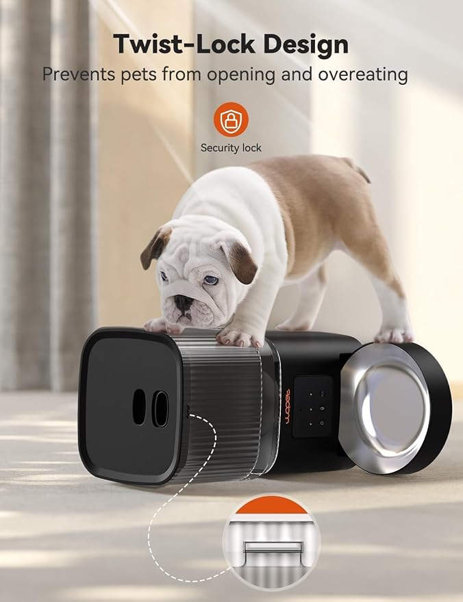 WOPET Automatic Cat Feeder, 5G&2.4G Smart WiFi Pet Feeder with App Control, 4L Capacity, 1–10 Meals per Day, Slow Feeding Mode, 10s Voice Recorder, Timed Cat Food Dispenser for Cats & Small Dogs