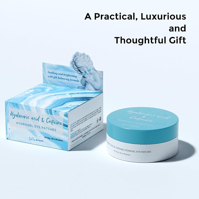 Under Eye Patches for Dark Circles, Puffiness - Eye Bag, Wrinkle Treatment Gel Mask - Caffeine Hyaluronic Acid Niacinamide - Brightening Hydrating - Korean Skincare, Birthday Gift for Women, 30Pairs